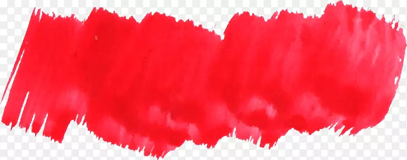 水彩画刷红刷
