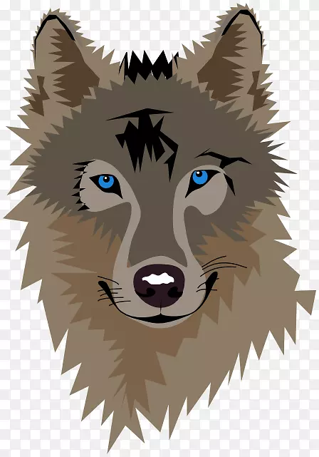 灰狼非洲野狗夹艺术-蓝狼