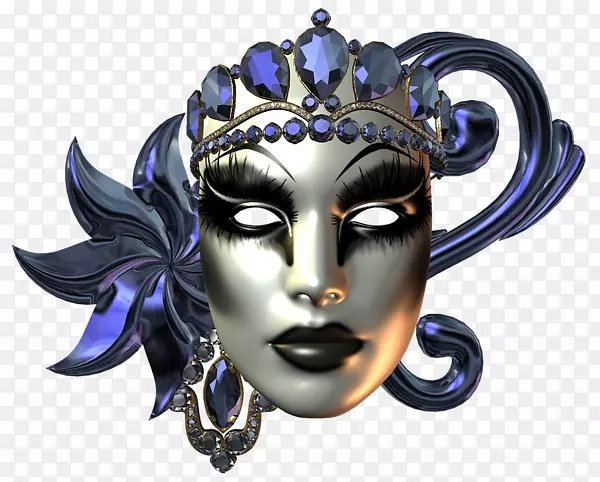 威尼斯狂欢节面具剪辑艺术-睡眠面具