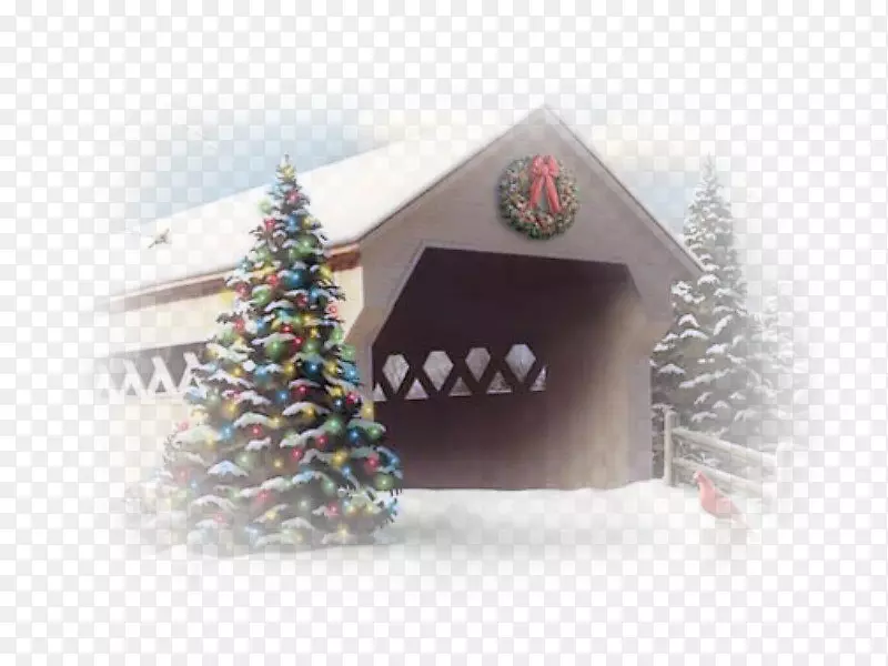 庞恩驼背桥圣诞装饰圣诞树-你好冬天