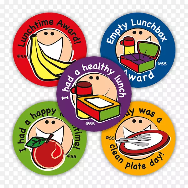 吃食物午餐儿童贴纸-健康饮食
