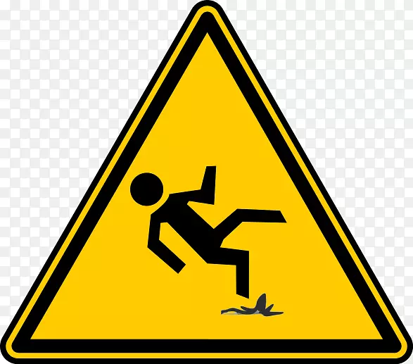跌落危险标志危险湿地板标志-剥离