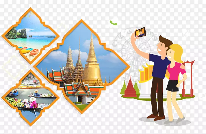 泰国旅游酒店剪贴画-旅游与旅游