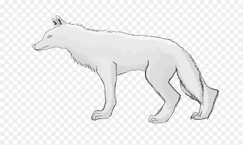 红狐灰狼线艺术熊画