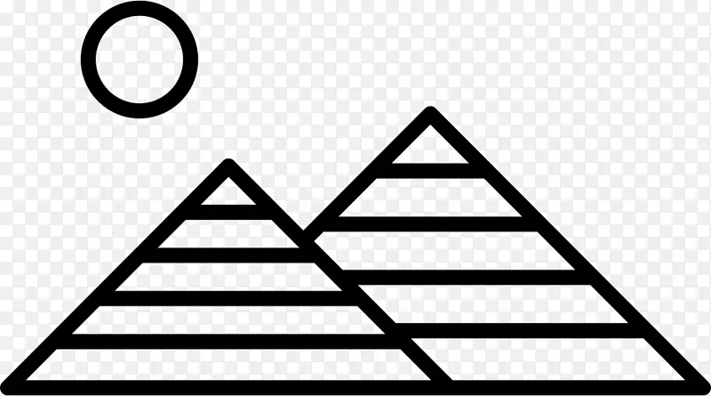 三角形计算机图标埃及纪念碑圆圈-埃及金字塔