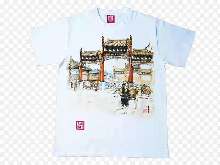t恤袖牌字体旧北京