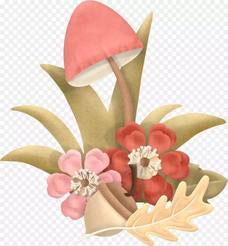 花卉设计花塑料帆布点缀剪贴画-花