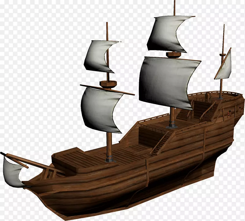 大篷车船模型三维计算机图形三维建模船