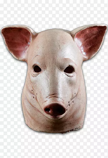 猪乳胶面具万圣节服装-猪头