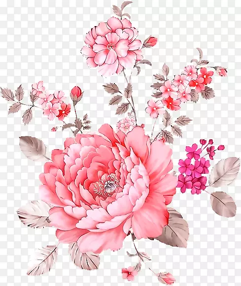 玫瑰花设计花卉水彩画-创意水彩画