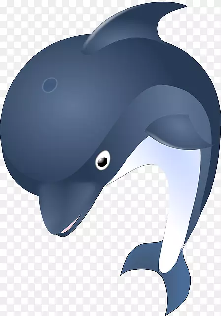 普通宽吻海豚剪贴画-卡通海豚