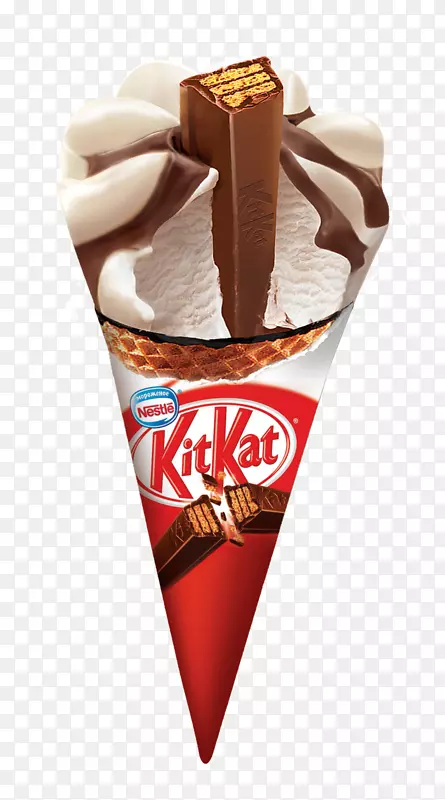 冰淇淋圆锥形巧克力棒圣代冰淇淋