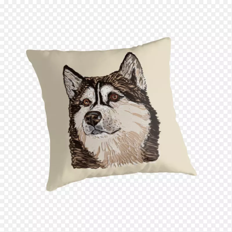 犬种西伯利亚哈士奇扔枕头垫-阿拉斯加哈士奇