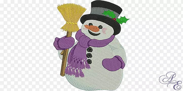 艺术冬季刺绣雪人沙