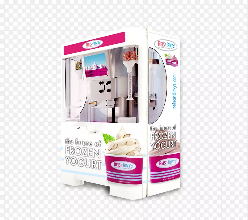 冷冻酸奶Reis&irvy的特许经营新鲜、健康的自动售货机-机器人