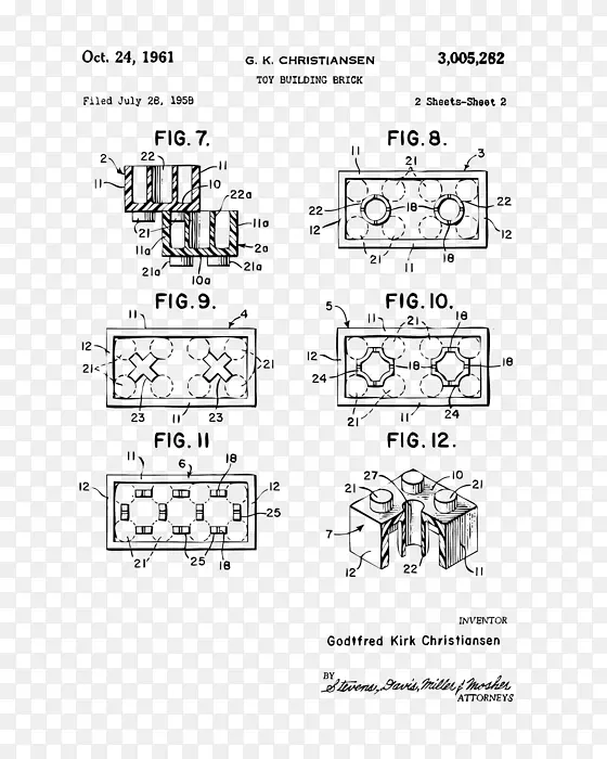 乐高集团专利绘制玩具-专利