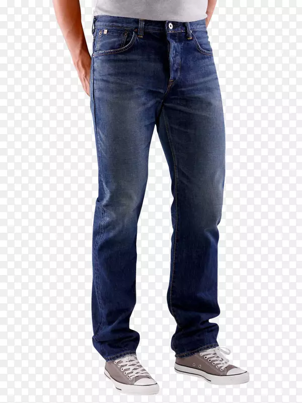 牛仔裤李·利维·施特劳斯公司埃德温超薄长裤-蓝色牛仔裤