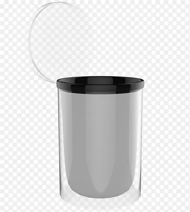 杯子玻璃圆筒-垃圾桶