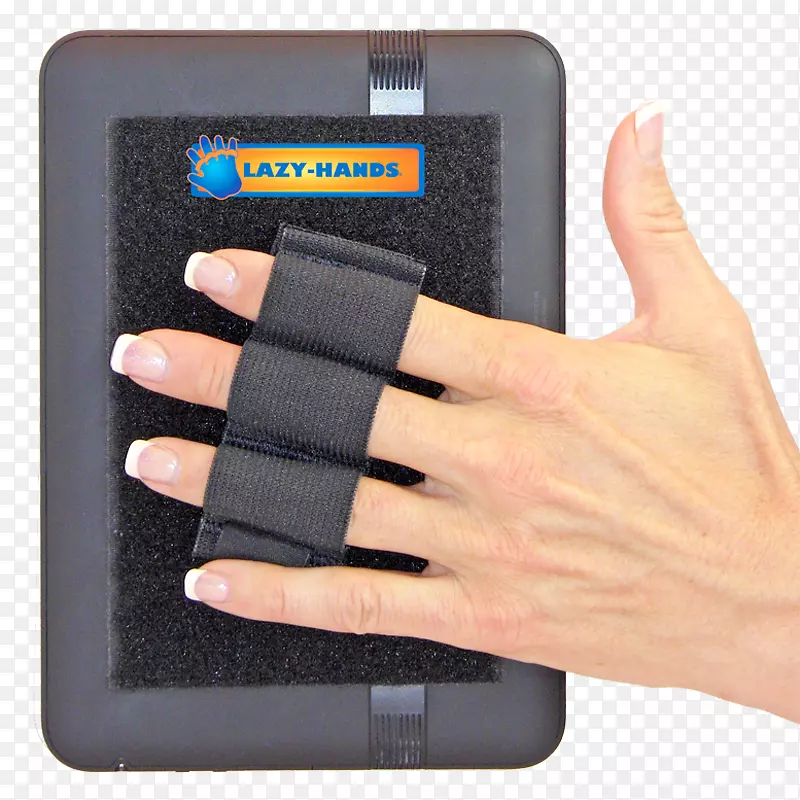 拇指手持设备将ipad迷你手钉在平板电脑上
