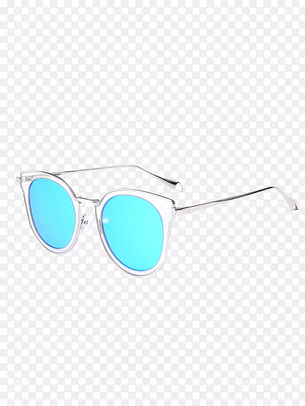 护目镜太阳镜猫眼眼镜蓝色太阳镜