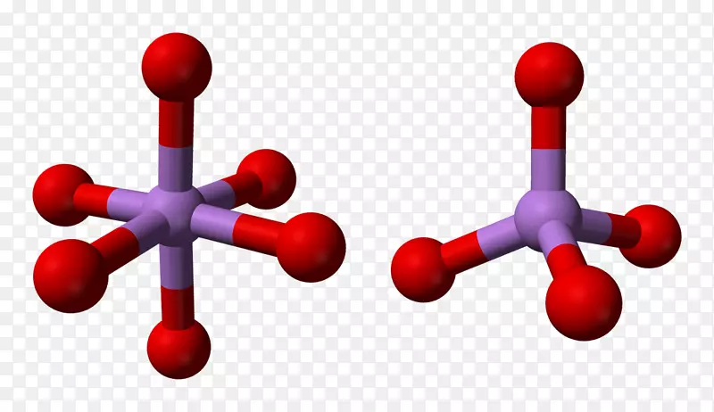 五氧化二砷磷三氧化二砷球棒模型-模型