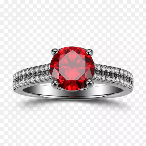 宝石戒指，魅力手镯，珠宝，钻石-一对戒指