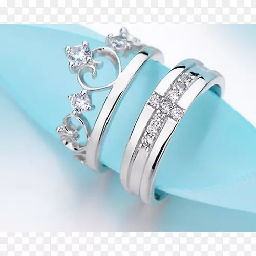 订婚戒指珠宝银结婚戒指夫妇戒指
