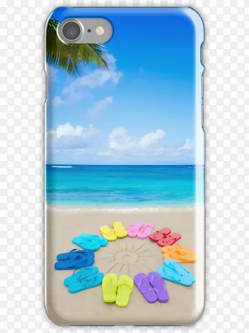 手机配件绿松石微软天蓝色手机iPhone-沙滩