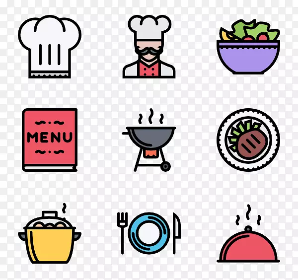电脑图标设计网页开发剪辑艺术-厨房包