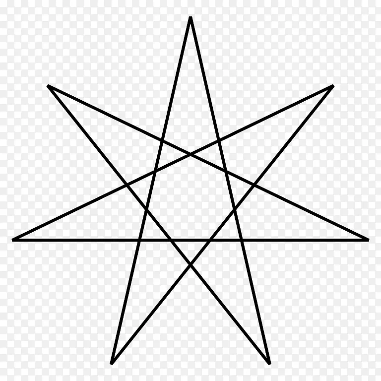 艺术和文化中的七角星符号星多边形.符号