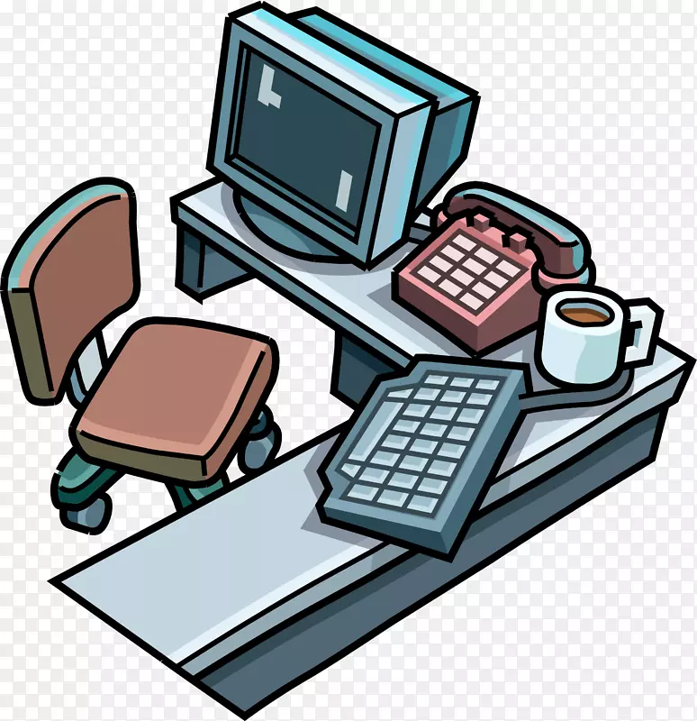 俱乐部企鹅电脑桌笔记本电脑办公桌