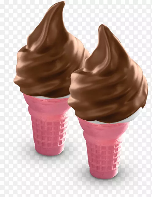 巧克力冰淇淋圣代冰淇淋圆锥体