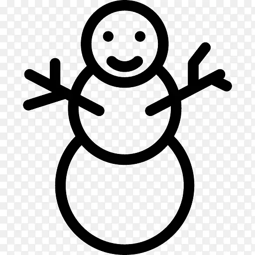 雪人电脑图标绘制剪贴画雪人