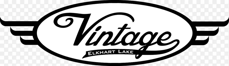 古老的埃尔克哈特湖-葡萄酒店和精品航空公司-复古标志
