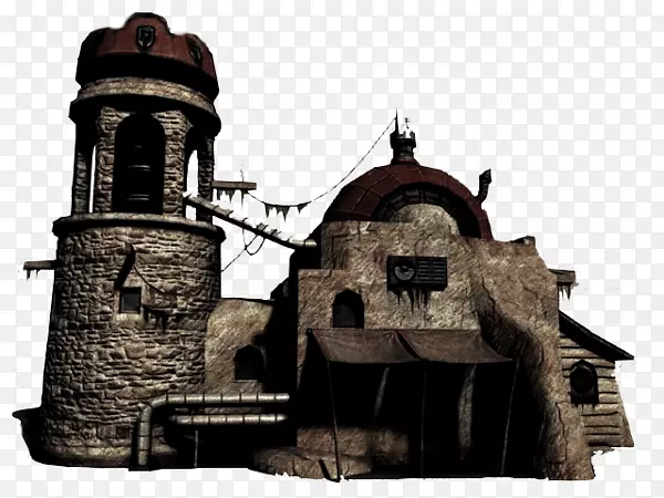 中世纪建筑立面纹理映射-城堡