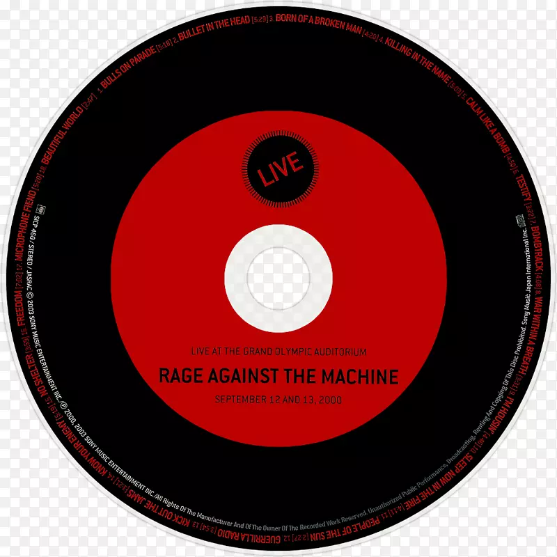 愤怒对机器的愤怒生活在大奥林匹克礼堂里&罕见的洛杉矶光盘之战-对机器的愤怒。
