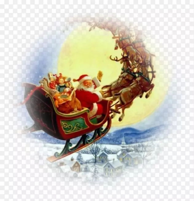 圣诞老人鲁道夫圣诞雪橇驯鹿圣诞老人