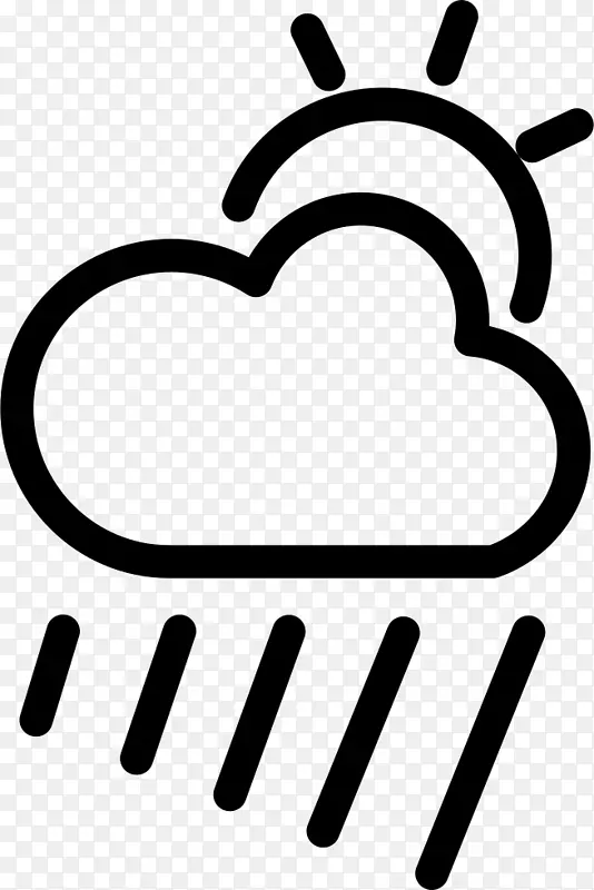 电脑图标天气预报阴夹艺术-雨天