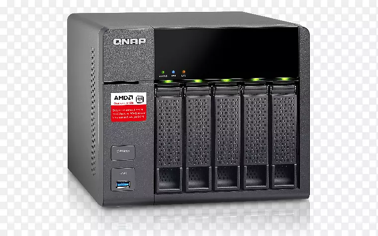 网络存储系统qnap ts.563 nas塔以太网lan黑千兆以太网