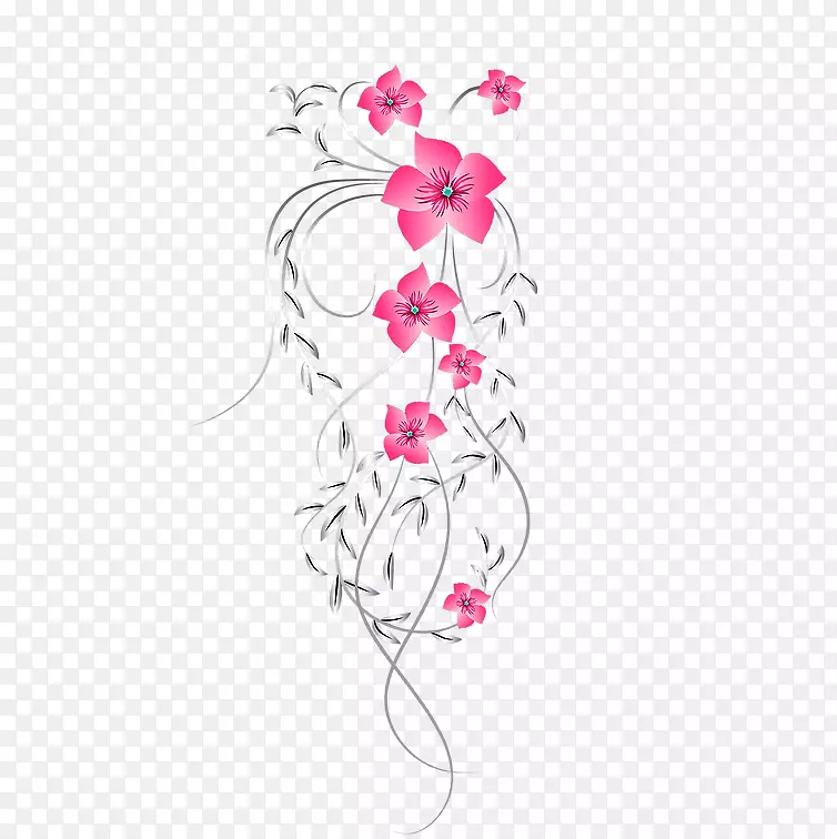 花卉设计粉红色切花花瓣-古巴