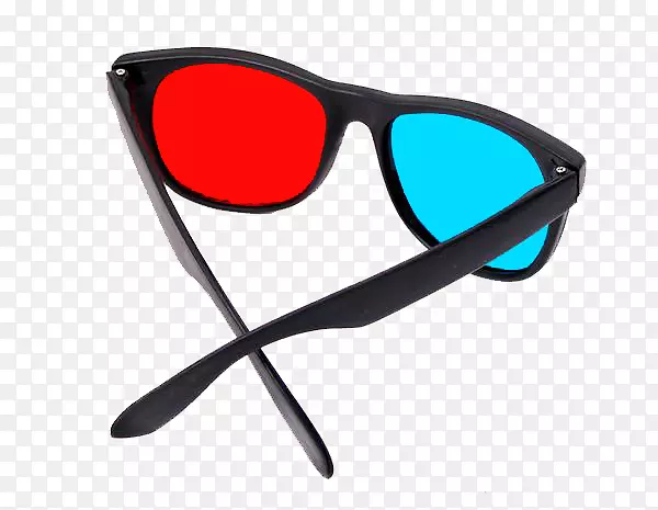 眼镜护目镜三维偏振光三维系统3D胶片眼镜图标