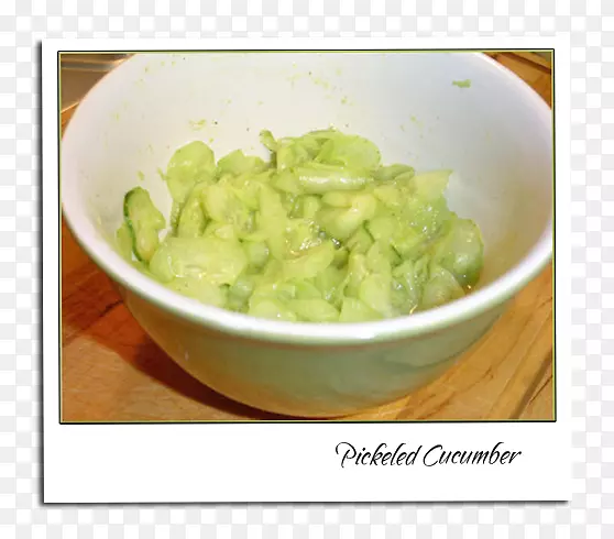 素食烹饪配方食物叶蔬菜素食者-黄瓜泡菜