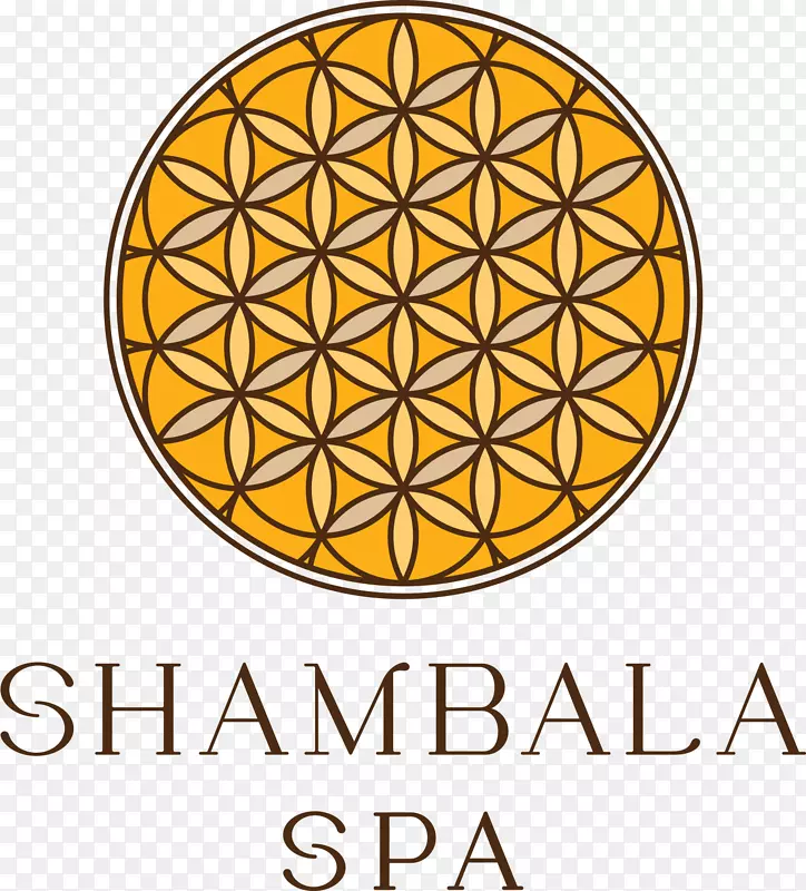 重叠圆圈，网格神圣几何学，Shambala温泉符号-准备