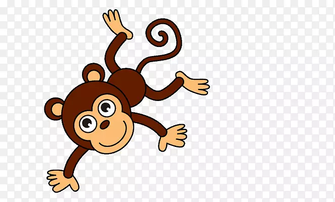 画猴子素描-小猴子