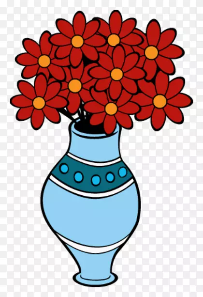花卉设计花盆花瓶绘画剪贴画花瓶花