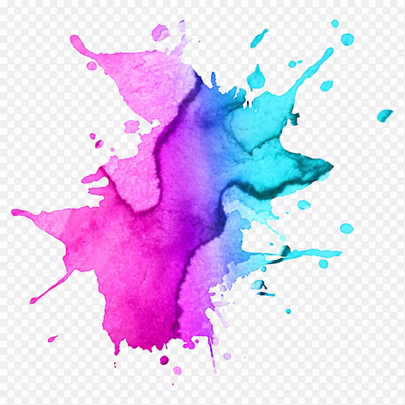 水彩画不含版税紫色涂料