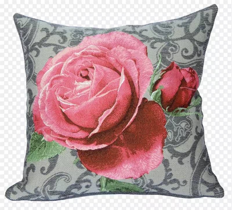 法国花园玫瑰靠垫-枕头