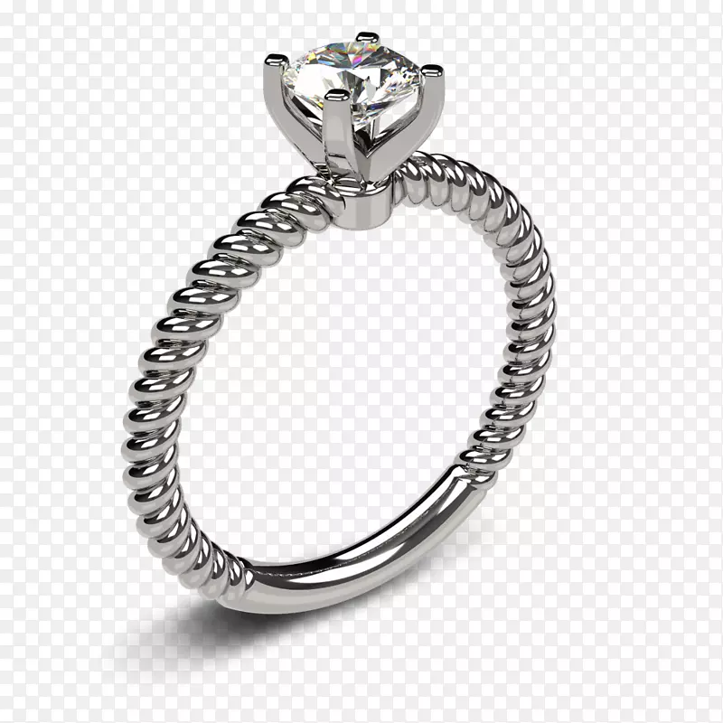 钻石订婚戒指绳链结婚戒指