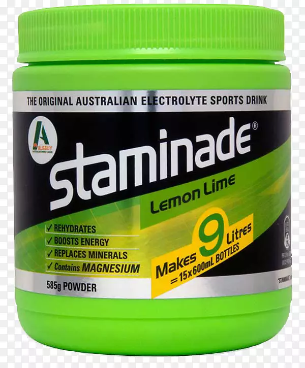 Staminade运动和能量饮料椰子水柠檬酸橙饮料柠檬酸橙和苦味剂-粉末绿色