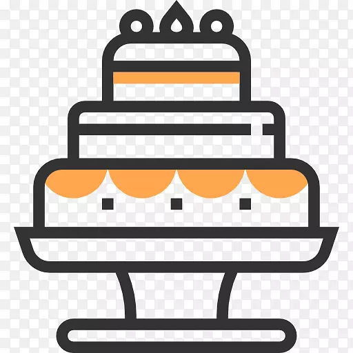 婚礼电脑图标封装后记剪辑艺术-婚礼蛋糕插图